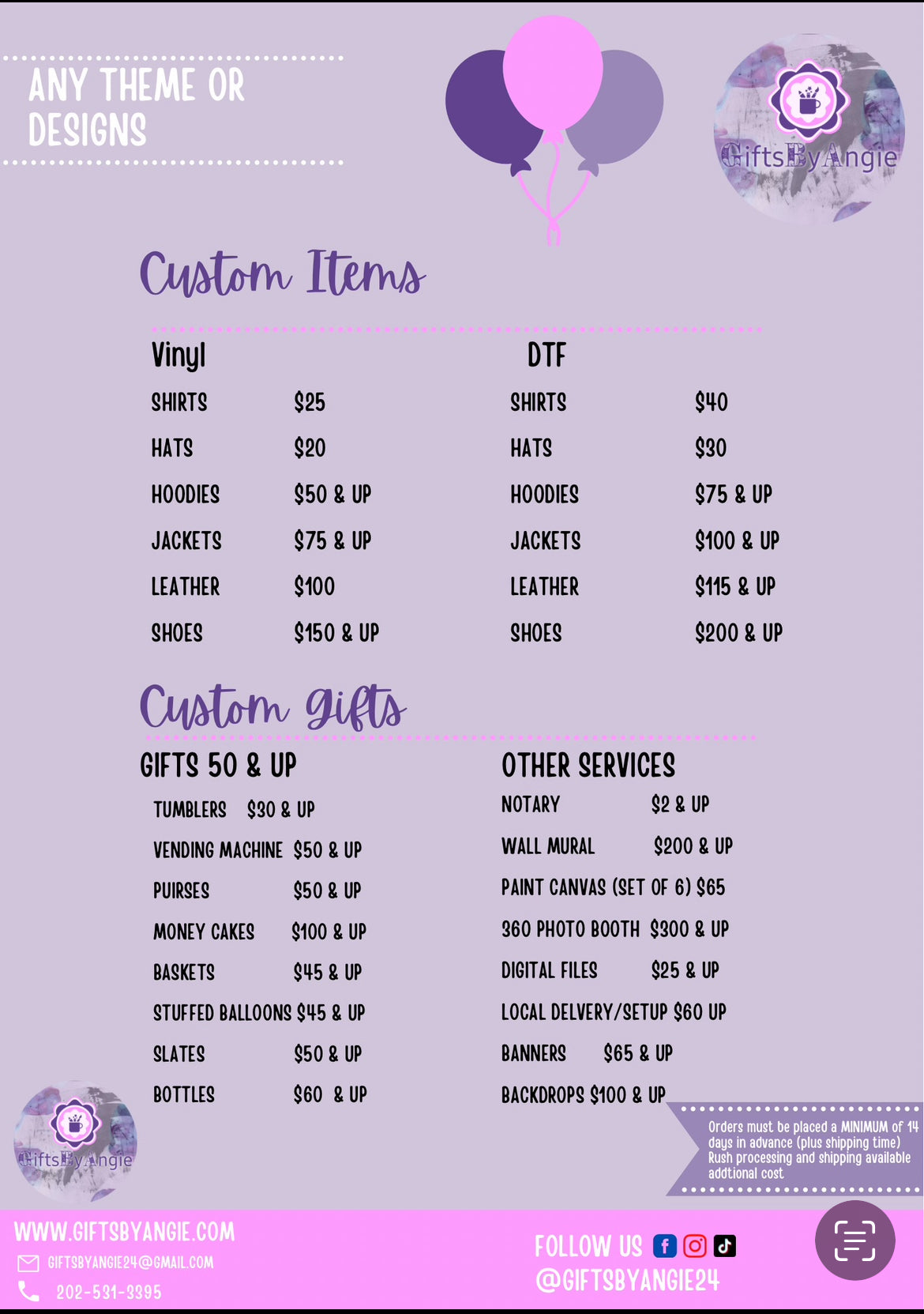 Price List