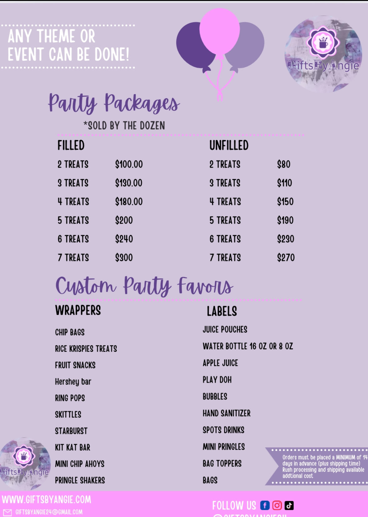 Price List